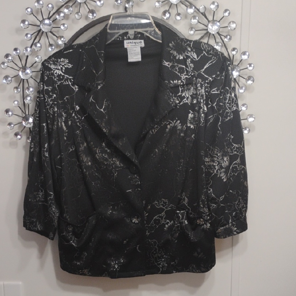 Nique Black and Silver Women's Blazer